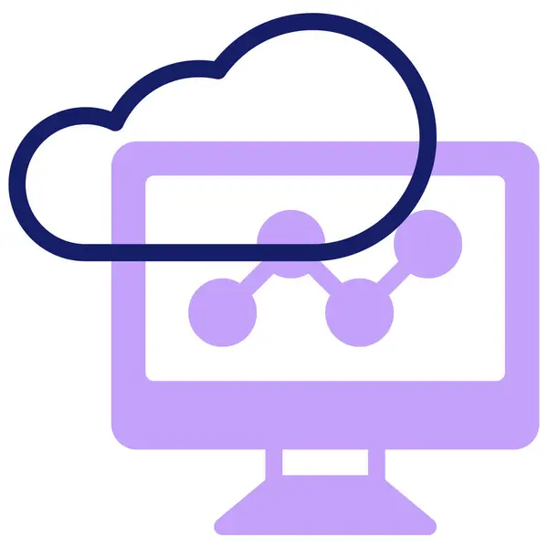 Almacenamiento Nube Ilustración Simple Para Web — Vector de stock
