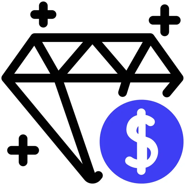 Value Web Icon Simple Illustration — Stock Vector