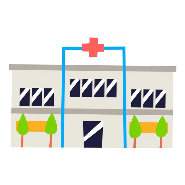 Krankenhaus Gebäude Symbol Vektor Illustration Einfaches Design — Stockvektor