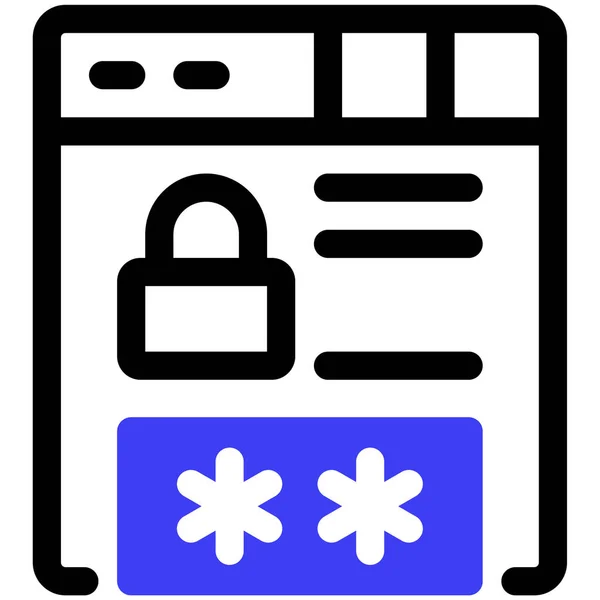 Password Web Icon Simple Illustration — Stock Vector