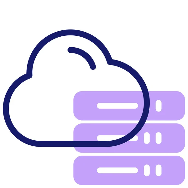 Cloud Speicher Einfache Illustration Für Web — Stockvektor