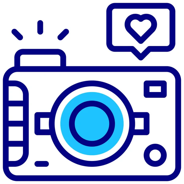 Camera Icoon Vector Illustratie Eenvoudig Ontwerp — Stockvector