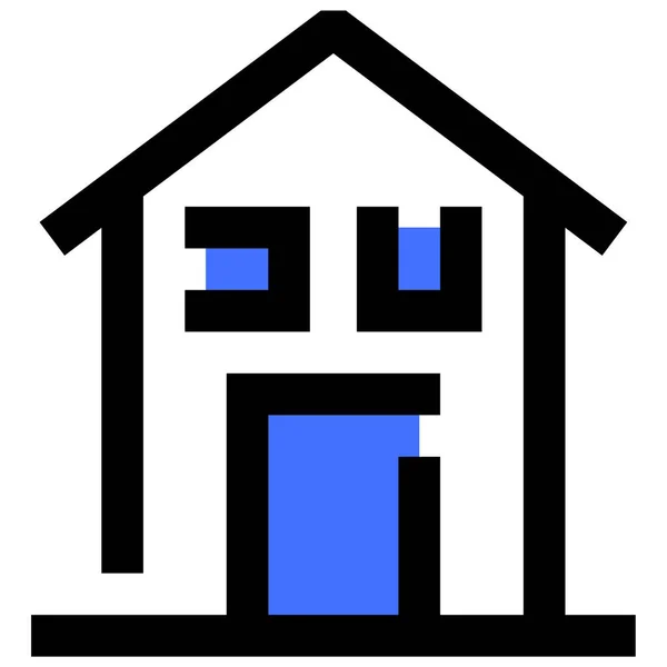Διαμέρισμα Web Εικονίδιο Απλή Απεικόνιση — Διανυσματικό Αρχείο