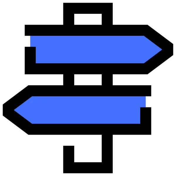 方向アイコンのシンボル シンプルでミニマルなイラスト — ストックベクタ