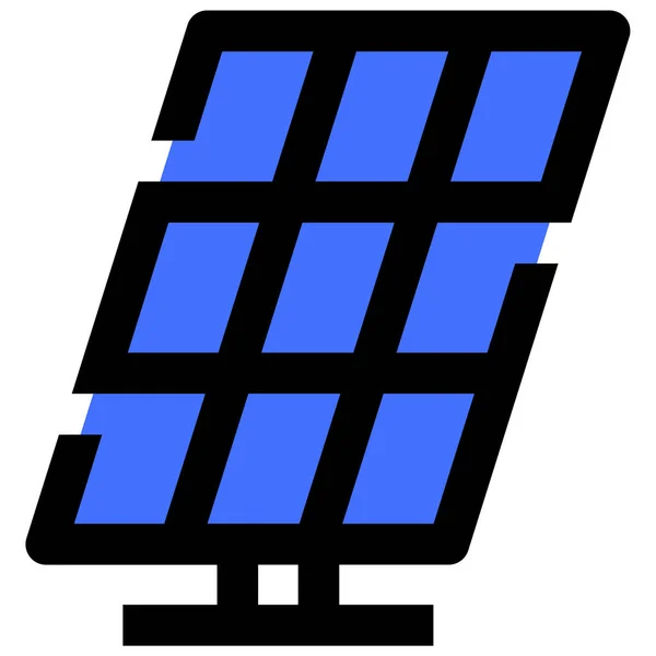 Webová Ikona Solárního Panelu Jednoduchá Ilustrace — Stockový vektor