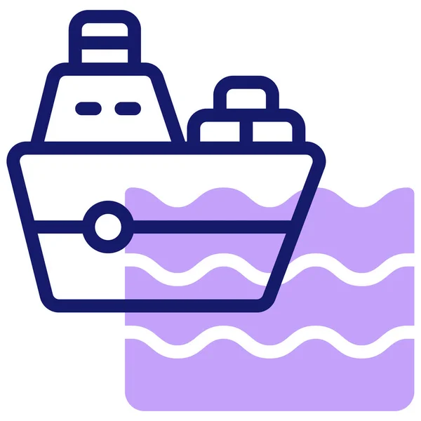 Vektor Illustration Fartyget — Stock vektor