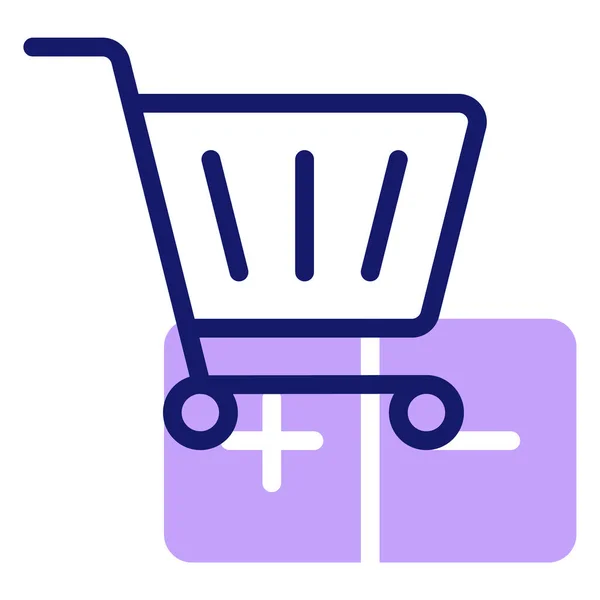 Shopping Icona Web Semplice Illustrazione — Vettoriale Stock