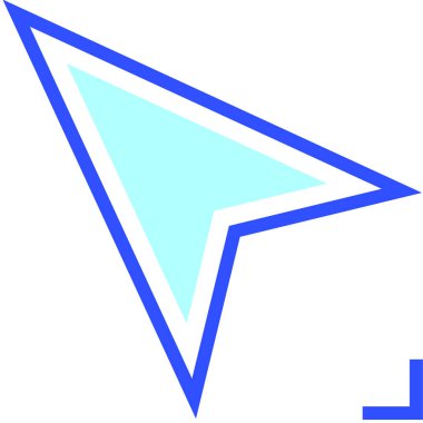 ok başı simgesi vektörü, düz tasarım biçimli illüstrasyon.