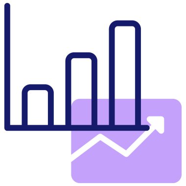 Bar çizelgesi. Web simgesi basit illüstrasyon