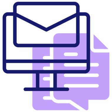 E-posta. Web simgesi basit illüstrasyon