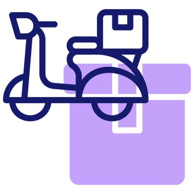 Teslimat. Web simgesi basit illüstrasyon