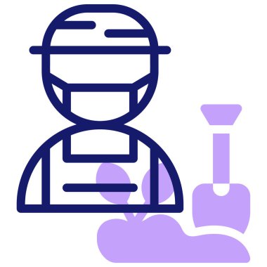 çiftçi web basit illüstrasyon