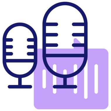 Podcast. Web simgesi basit illüstrasyon