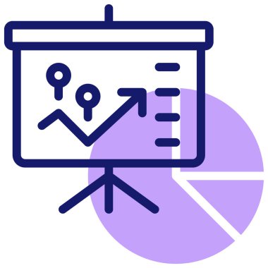 sunum web simgesi basit illüstrasyon