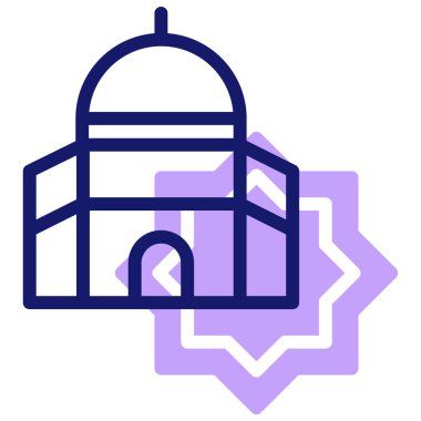 Kaya ikonunun Kubbesi, vektör illüstrasyonu basit tasarım