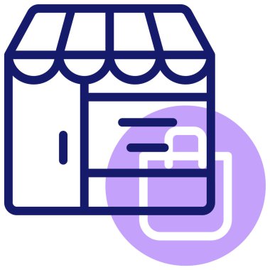 Dükkan. Web simgesi basit illüstrasyon