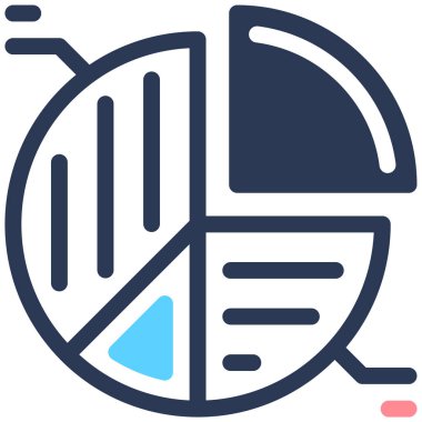 Pasta grafiğinin vektör çizimi modern simge