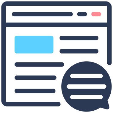 Gazete. Web simgesi basit illüstrasyon