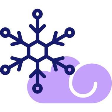 Kar. Web simgesi basit illüstrasyon 