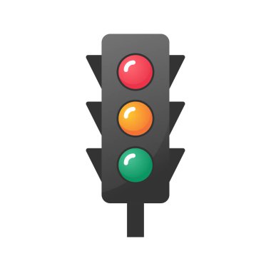 Trafik ışığı web simgesi basit tasarım