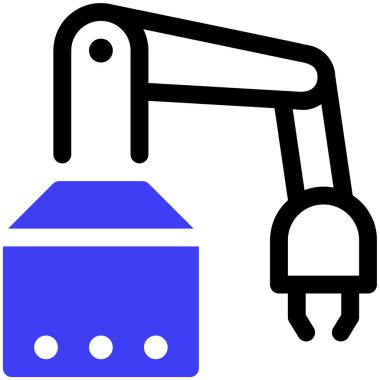 Robotik kol simge vektör çizim