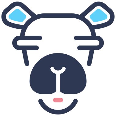 Beyaz arkaplanda izole edilmiş renkli deve