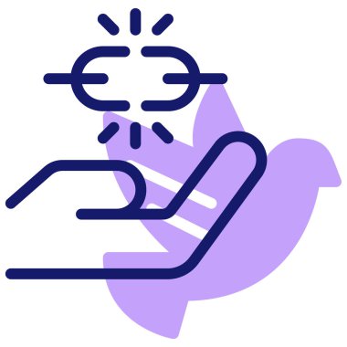 Özgürlük için. Web simgesi basit illüstrasyon