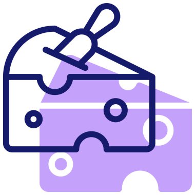 Peynir. Web simgesi basit illüstrasyon