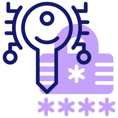 parola web simgesi basit illüstrasyon