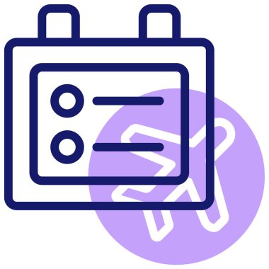 zamanlama simgesi, vektör illüstrasyonu basit tasarım