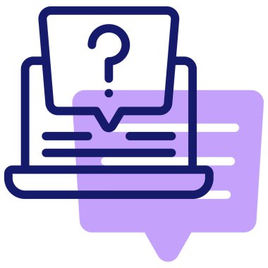Faq. Web simgesi basit illüstrasyon