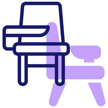 Sandalye. Web simgesi basit illüstrasyon