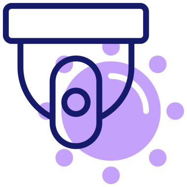 CCTV kamera simgesi, vektör illüstrasyonu basit tasarım