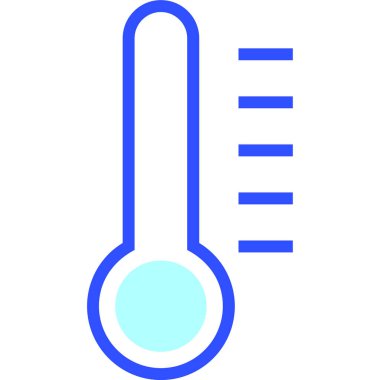 Termometre. Web simgesi basit illüstrasyon 
