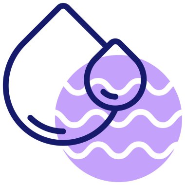 Su. Web simgesi basit illüstrasyon