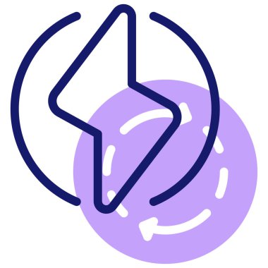 Yenilenebilir enerji ikonu vektör çizimi