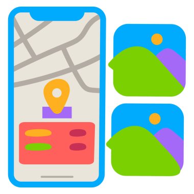 GPS navigasyon. Basit resimleme