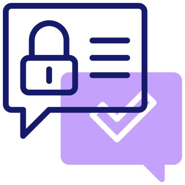 Sohbet simgesi, vektör illüstrasyonu basit tasarım