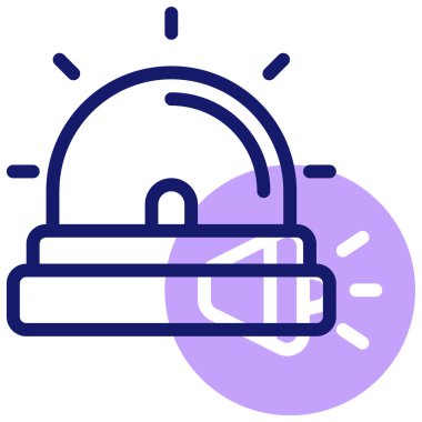 Siren sesi. Web simgesi basit illüstrasyon 