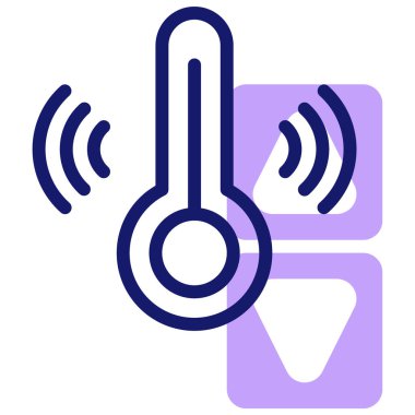 Termometre. Web simgesi vektör illüstrasyonu 