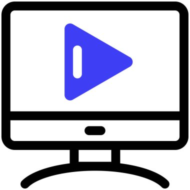 TV simgesi, vektör illüstrasyonu basit tasarım