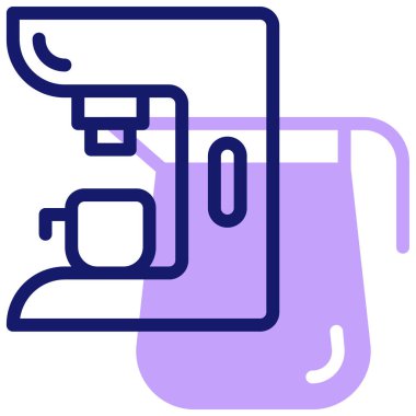 Kahve makinesi. Web simgesi basit illüstrasyon