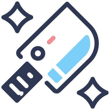 Bıçak. Web simgesi vektör illüstrasyonu