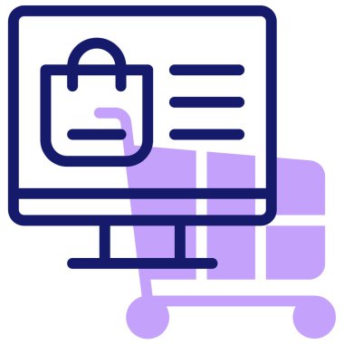 Alışveriş. Web simgesi basit illüstrasyon