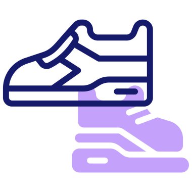 Sneaker web simgesi basit illüstrasyon