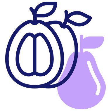 Elma. Web simgesi basit illüstrasyon