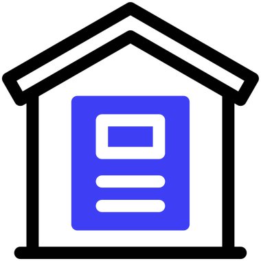 Ev. Web simgesi basit illüstrasyon