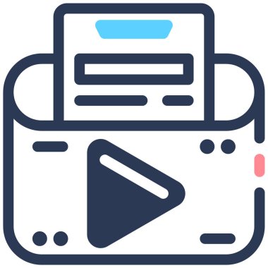 video oynatıcı simgesi, vektör illüstrasyonu basit tasarım