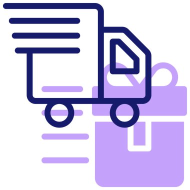 Teslimat. Web simgesi basit illüstrasyon