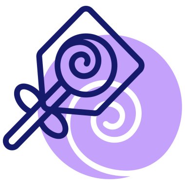 Lolipop simgesi, vektör illüstrasyonu basit tasarım